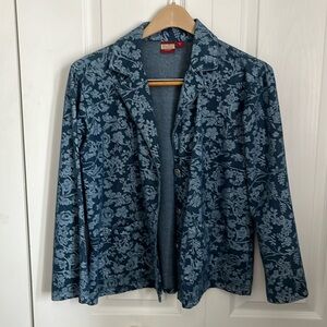 Floral Blue Jean Jacket Tudor Court Medium